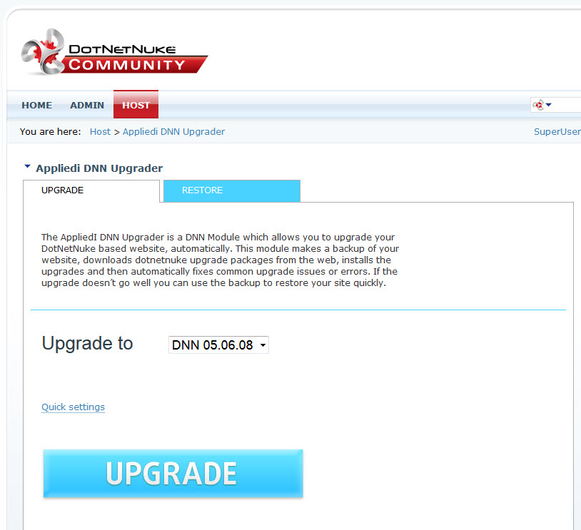 Upgrade DNN