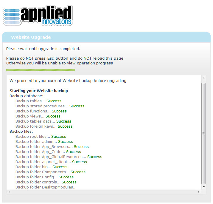 DNN Upgrader