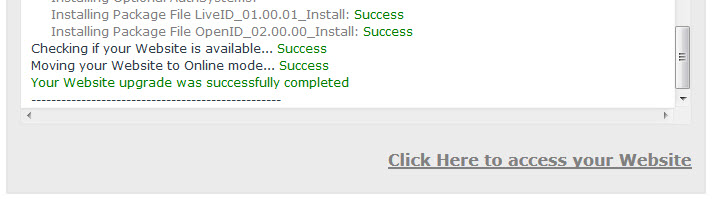 DNN Upgrade complete