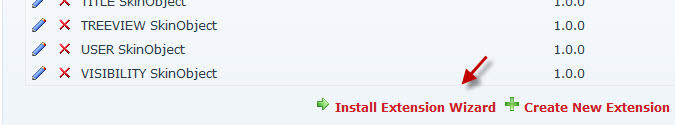 Install Extension Wizard