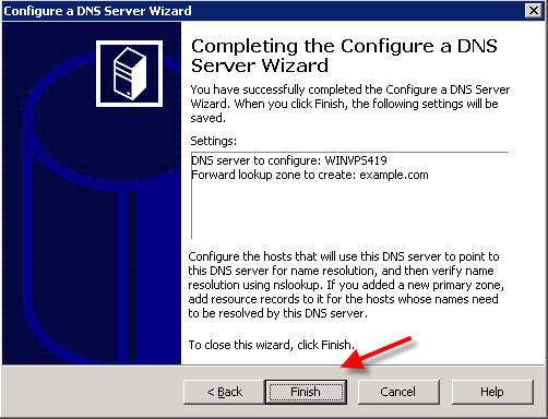 Finish DNS setup