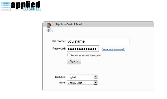 Log in