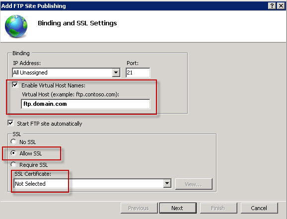 configure windows ftp server