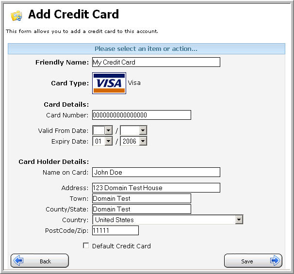 new visa card