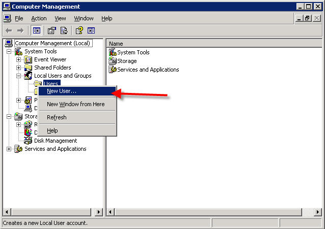 how to create ftp web server in windows 2003