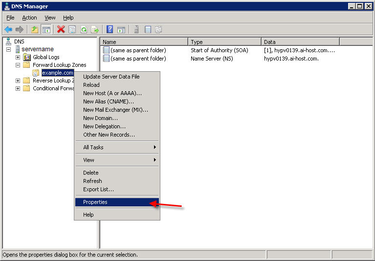 propery set up dns records