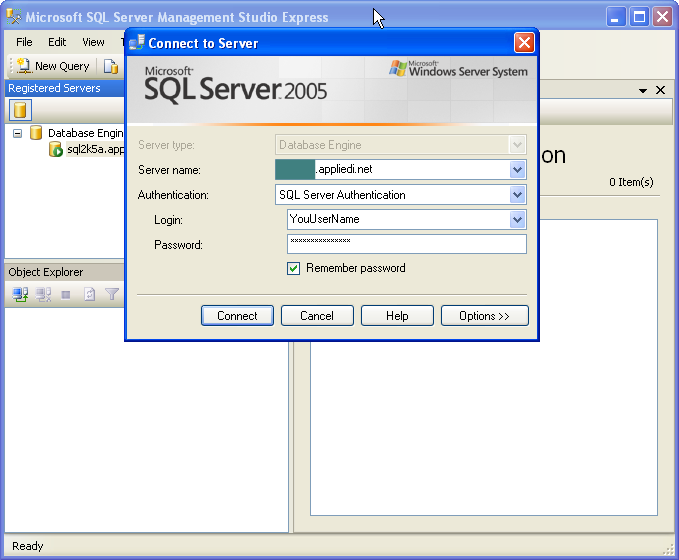 How to login to your MS SQL Server through SQL Server Managment Studio  Express – Applied Innovations Public Knowledgebase