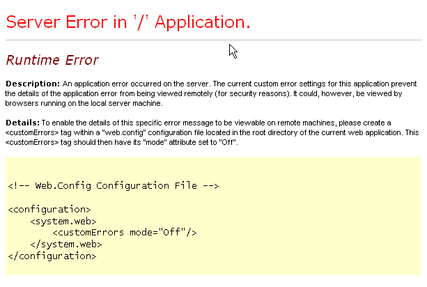 How To Fix Server Error In 'Yourapp' Application - Applied Innovations  Public Knowledgebase